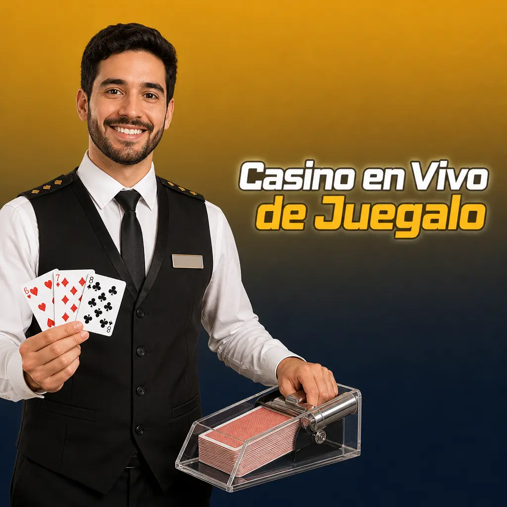 Mesa de casino en vivo de Juegalo con crupier profesional